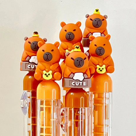 These cute capybara maze gel pens are perfect for planning, for work, home, desk or for school. They will be a beautiful and fun addition to your pen collection!


• 0.5mm Gel Ink
• Black Ink
• Writes very smoothly
• Measures approx. 6" - 7"
• Includes 1 pen, we will send one random color/design
