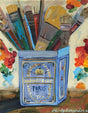 Carpe Diem Papers - Paintbrushes Postcard