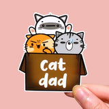 Cat Dad Vinyl Sticker