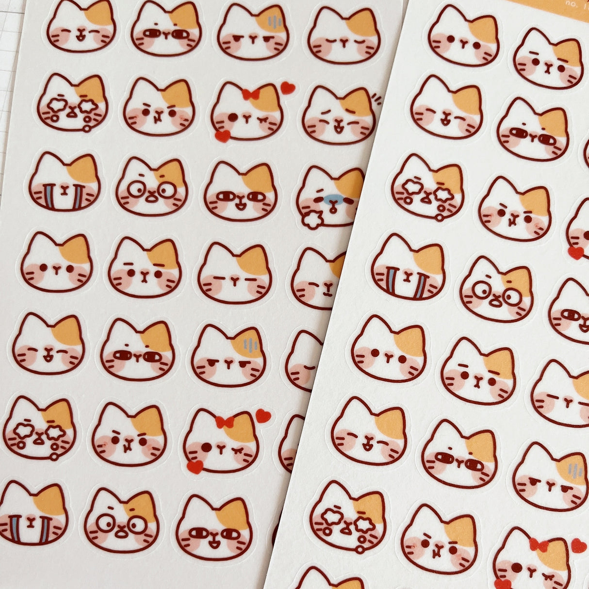 Cherry Rabbit Cat Emojis Sticker Sheet