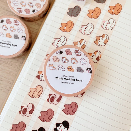 Cherry Rabbit Cat Loafs Washi Tape