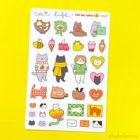 Cat Life Vinyl Sticker Sheet