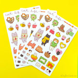 Tiny Bee Cards - Cat Life Vinyl Sticker Sheet