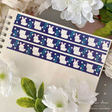 Cat and Bunny Floral Washi Tape