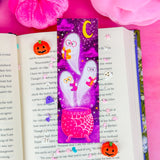 The design for this bookmark was illustrated by me and inspired by my love for books! The illustration is then professionally printed and made into this cute bookmark. The bookmark size is 2" x 6", it is printed on heavyweight 110lb matte card stock, laminated, and is single sided.