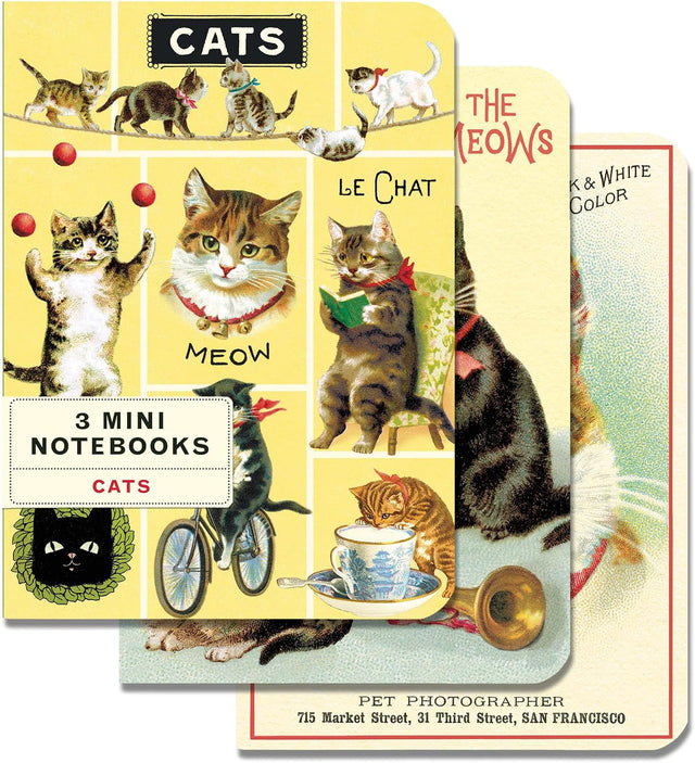 Cavallini &amp; Co. 3 Mini Notebooks - Cats

This Set includes 3 high quality notebooks