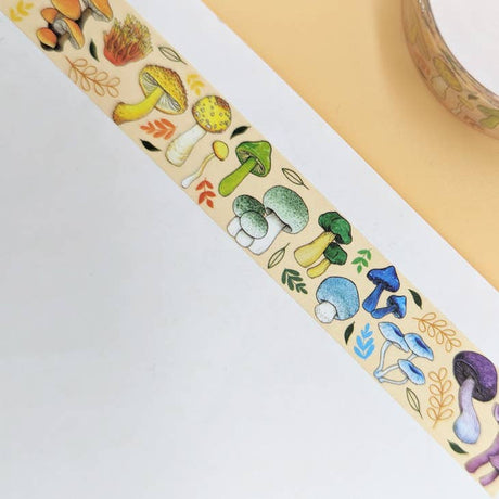Drawn to Nature - Rainbow Mushroom Washi Tape