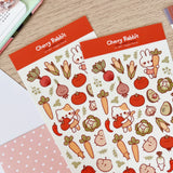 Cherry Rabbit Veggie Friends Sticker Sheet