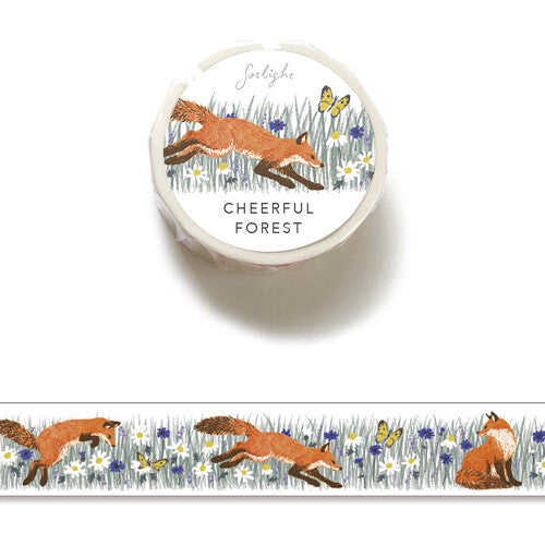 Cheerful Forest Fox Kitsune Washi Tape