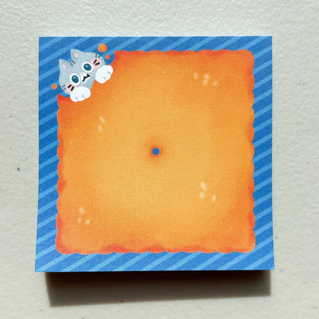 New memo pads featuring cute cats with cheese designs!&nbsp;

Details&nbsp;

Approx 3.5 in x 3.5 in square
48 pages each
Printed on 70lb/105gsm paper
Backed with thick recycled cardstock backing
NOT sticky!