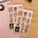 Clear transparent sticker sheet! Decorate your planner / diary with these watercolor illustrations of fruit girls 🍒🍓🍋🍐🍉✨

Kiss cut sticker sheet (stamp style)
1 sheet
Sheet size: 9 x 18 cm
Material: Clear PET