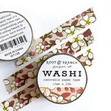 Our cherry blossom washi tape is a delicate pink tape created in celebration of our favorite early spring tree: the cherry blossom! This is a lightweight decorative tape printed on traditional rice paper. It is removable and leaves no residue, making it perfect for scrapbooking, stationery, crafts and more. Featuring a collection of complementary nature inspired designs that bring a pop of color to all your projects! Perfect for gifting and arts + crafts displays.

Tape dimensions: 15mm x 10m, or 0.59