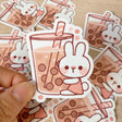 Cherry Rabbit Bubble Tea Rabbit die-cut sticker