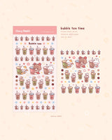 Cherry Rabbit Bubble Tea Time Sticker Sheet No. 132

Kiss cut sticker sheet

Sheet size: 9 x 18 cm

Material: Washi sticker / Masking sticker