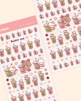 Cherry Rabbit Bubble Tea Time Sticker Sheet No. 132

Kiss cut sticker sheet

Sheet size: 9 x 18 cm

Material: Washi sticker / Masking sticker