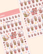 Cherry Rabbit Bubble Tea Time Sticker Sheet No. 132

Kiss cut sticker sheet

Sheet size: 9 x 18 cm

Material: Washi sticker / Masking sticker