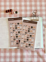 Cherry Rabbit Cat Heads 2 Sticker Sheet