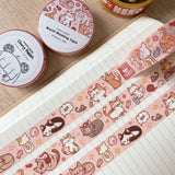 Cherry Rabbit Cats Party Washi Tape