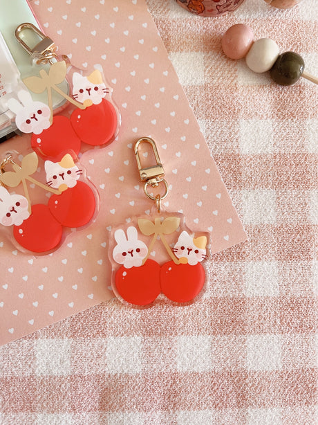 Cherry Rabbit Cherry Friends Keychain
