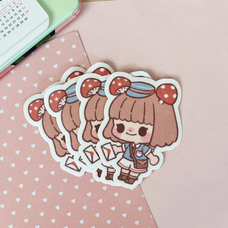 Cherry Rabbit Cherry's Postal Service Sticker

Size: 50mm x 70mm
Material: Matte Glitter Vinyl Sticker
Waterproof