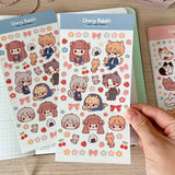 Cherry Rabbit Fruits Basket Sticker Sheet