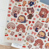 Cherry Rabbit Fruits Basket Sticker Sheet