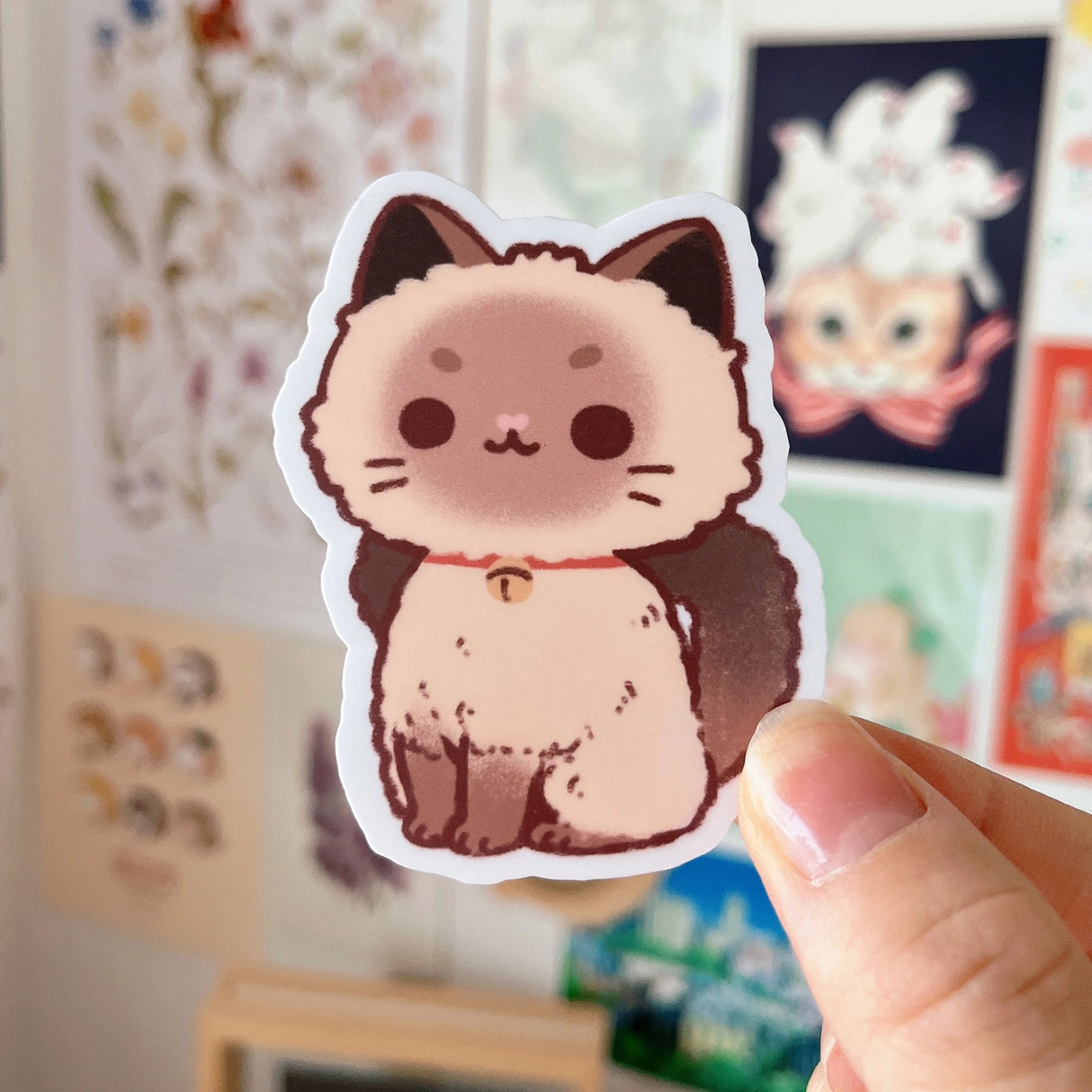 Cherry Rabbit Ragdoll Cat Sticker