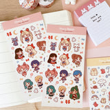 Cherry Rabbit Sailormoon Sticker Sheet