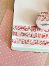 Cherry Rabbit Sketch Doodles Washi Tape
