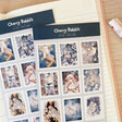 Cherry Rabbit Starry Night Stamps Washi Sticker Sheet 051