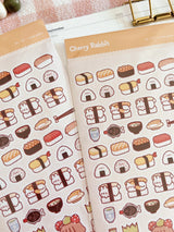 Cherry Rabbit Sushi Party Sticker Sheet