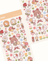 Cherry Rabbit Sweet Flowers Sticker Sheet No. 022

Kiss cut sticker sheet

Sheet size: 9 x 18 cm

Material: Washi sticker / Masking sticker