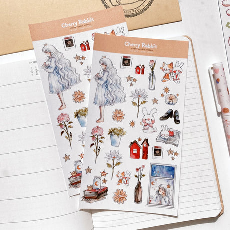 Cherry Rabbit Sweet Lullaby Sticker Sheet