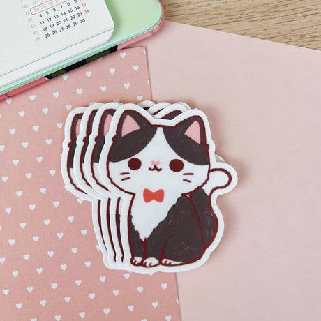 Cherry Rabbit Tuxedo Cat Sticker

Size: 50mm x 70mm
Material: Matte Vinyl Sticker
Waterproof