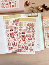 Cherry Rabbit Holiday Mode Sticker Sheet