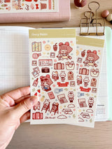 Cherry Rabbit Holiday Mode Sticker Sheet
