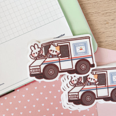 Cherry Rabbit Cherry's Postal Service Sticker