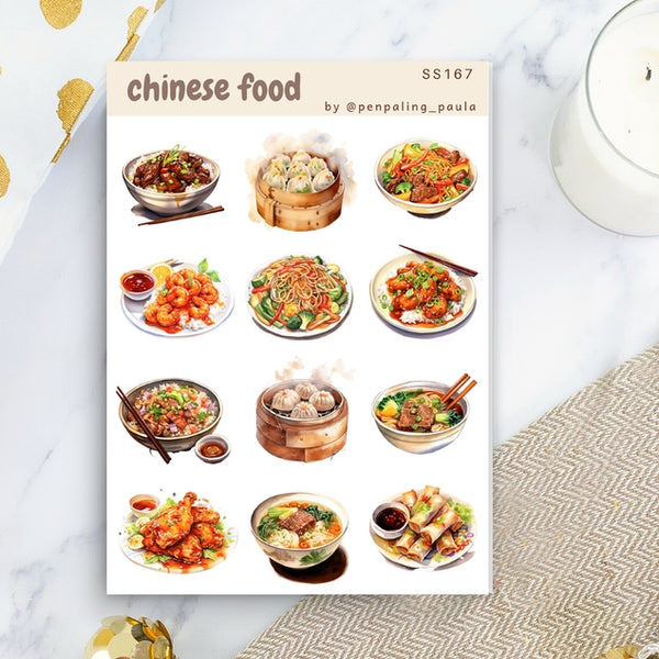 Chinese Food Sticker Sheet