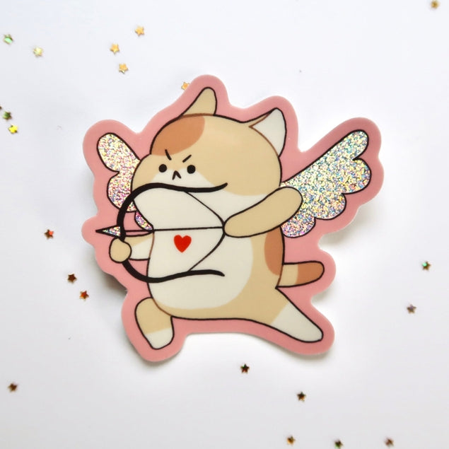 Chocolett Cupid Cat Vinyl Sticker