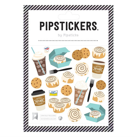 PipStickers are the PERFECT gift for the sticker lover in your life - even if it's you! These unique PVC designs with silver foil accents come on a clear backing and cannot be found anywhere else.
Includes one 4'' x 4'' sheet of Cinn-fully Delicious PipStickers and includes the Pipsticks manifesto.