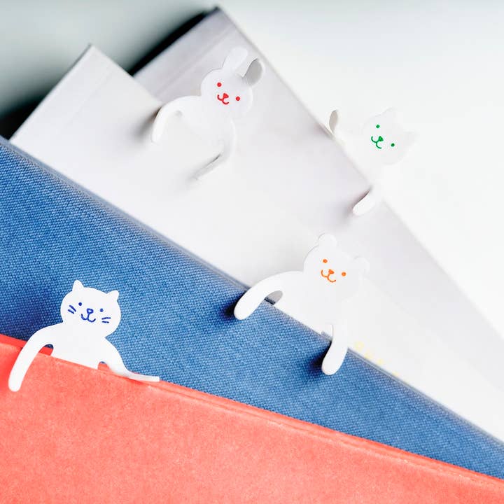 White Rabbit Clip Family Paperclip / Bookmark