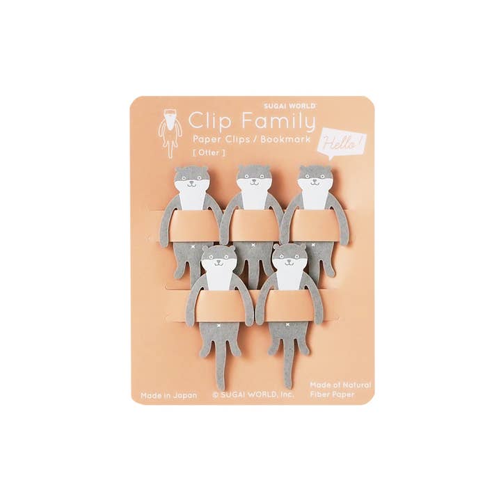Otter Clip Family Paperclip / Bookmark