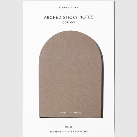Our Arched Sticky Notes add rounded flair to a standard sticky note shape. Grab these for when you're not feeling square.

Features:

Measures 2.75 x 3.77 in (7 × 9.6 cm)&nbsp;
50 sheets&nbsp;
Solid color matte paper
Self adhesive&nbsp;

Product colors may appear differently in real life. Due to variation in paper stock, ink style, and materials used, different products with the same color name are not guaranteed to be exact shade matches.