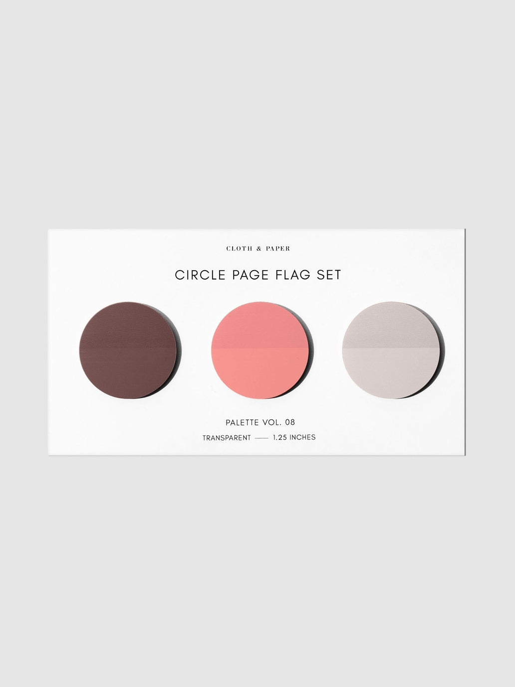 Cloth & Paper - Circle Page Flag Trio | Bordeaux/Peony/Champagne Vol 8
