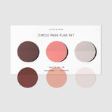 Cloth & Paper - Circle Page Flag Trio | Bordeaux/Peony/Champagne Vol 8