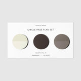 The Circle Page Flag Trio is a versatile set designed for everyday planning across notebooks, calendars, work documents, and larger planner layouts. Each slightly frosted transparent flag provides a clear visual cue without obscuring the text beneath, making them ideal for temporary notes, color-coding, or marking important days at a glance.

Repositionable adhesive allows each flag to lift cleanly and move wherever your plans shift, offering flexibility without damaging pages. Whether used as a minimalist 