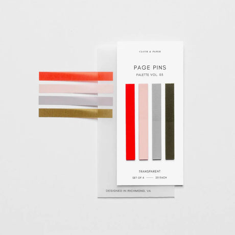 Eye-catching, sleek, and colorful - our Page Pins are sure to make a statement wherever you place them. They are excellent for creating bookmarks, highlighting small text, or adding a decorative element to your planner.