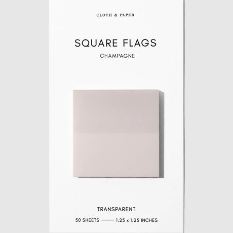Square Transparent Page Flags provide a subtle way to mark information you want to reference again. Their slightly frosted finish maintains clarity when layered over text, making them a practical tool for marking pages in books, highlighting passages, or labeling sections throughout notebooks and documents. Thin construction keeps bulk to a minimum, even when used across multiple pages.