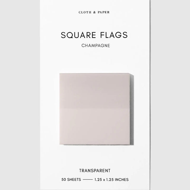 Square Transparent Page Flags provide a subtle way to mark information you want to reference again. Their slightly frosted finish maintains clarity when layered over text, making them a practical tool for marking pages in books, highlighting passages, or labeling sections throughout notebooks and documents. Thin construction keeps bulk to a minimum, even when used across multiple pages.