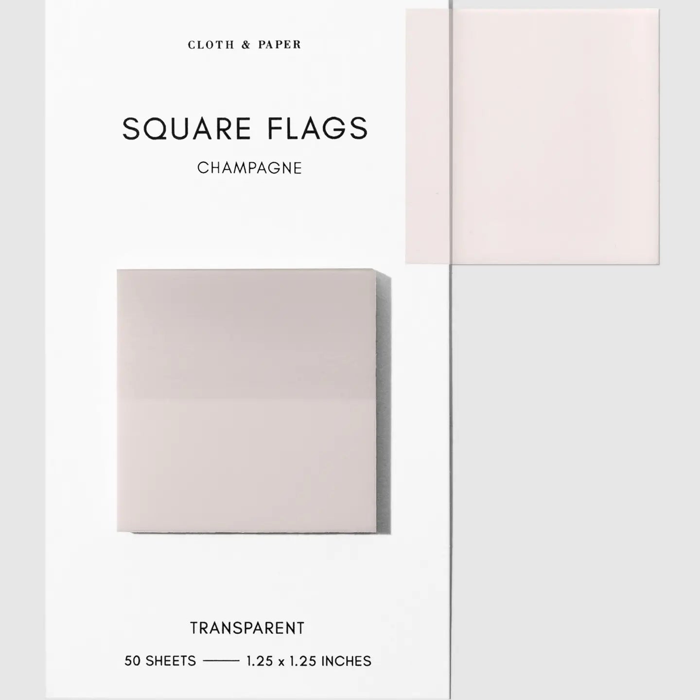 Square Transparent Page Flags provide a subtle way to mark information you want to reference again. Their slightly frosted finish maintains clarity when layered over text, making them a practical tool for marking pages in books, highlighting passages, or labeling sections throughout notebooks and documents. Thin construction keeps bulk to a minimum, even when used across multiple pages.